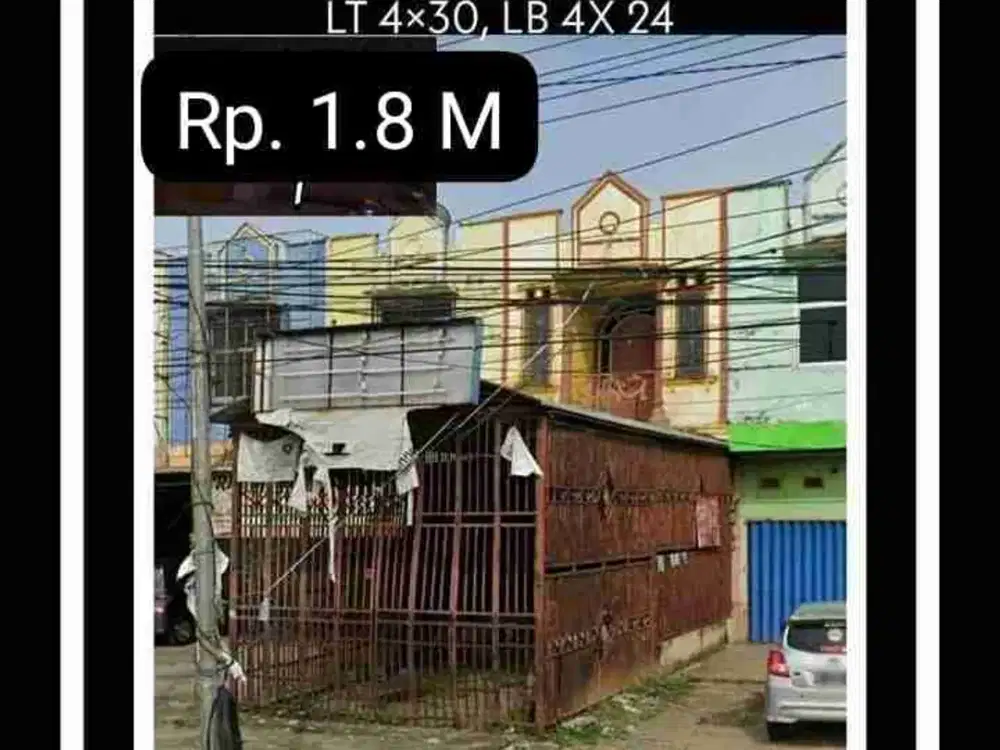 Ruko Poros Perintis kemerdekaan  30 m stlh tugu perbatasan Makassar Maros, SHM, Dkt Alfa Mart LT 4×30, LB 4X 24 Rp. 1,8 M