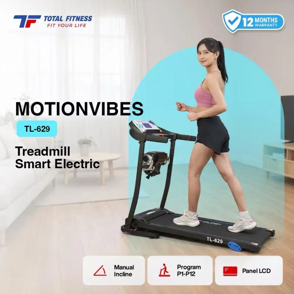 Jual Total Fitness TL 629 Treadmill Smart Electric