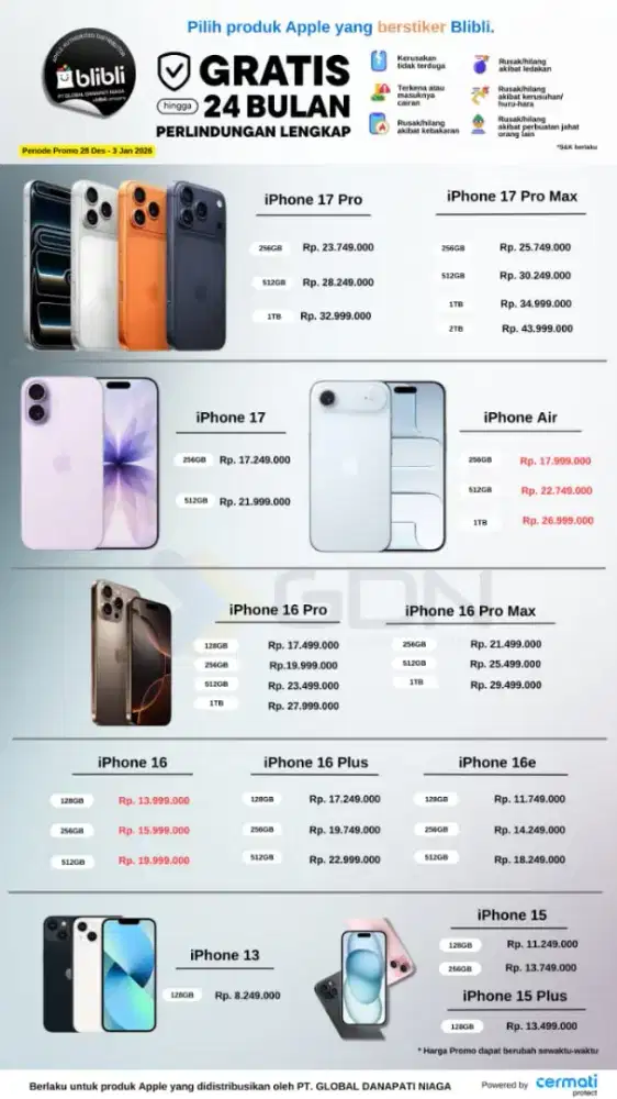 Pricelist Promo iPhone Series