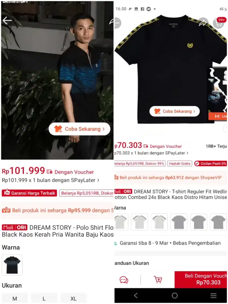Jual baju baru edisi salah size