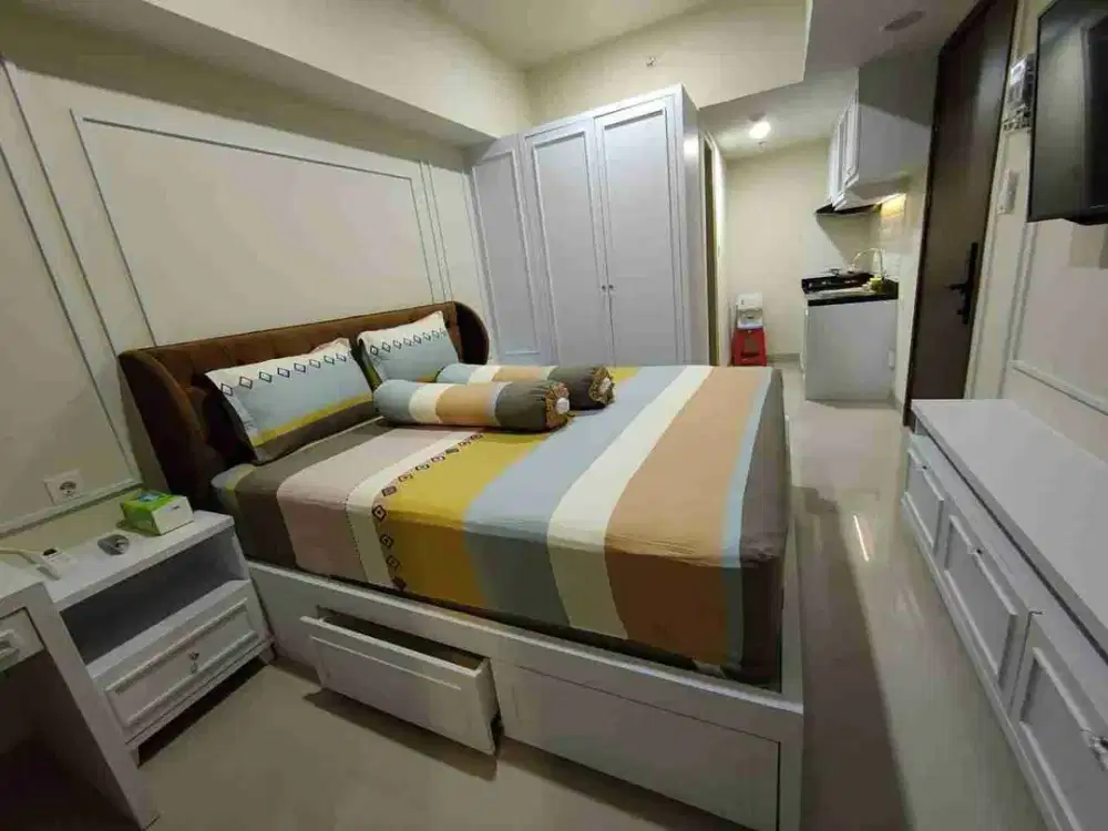 GRAND DHARMAHUSADA LAGOON Dekat ITS Sukolilo ‼️Sewa Apartemen Studio Full Furnish Siap Huni