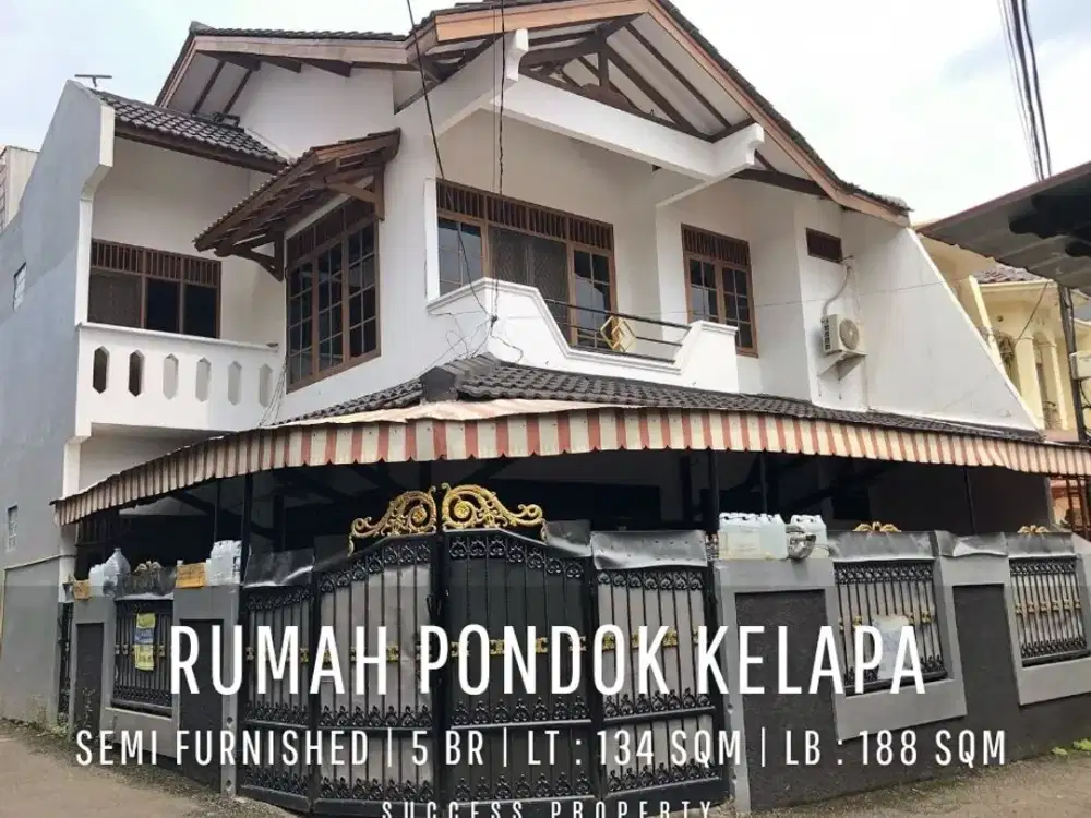 Rumah Pondok Kelapa Jakarta Timur 2 Lantai Semi Furnished Lokasi Strategis Siap Huni