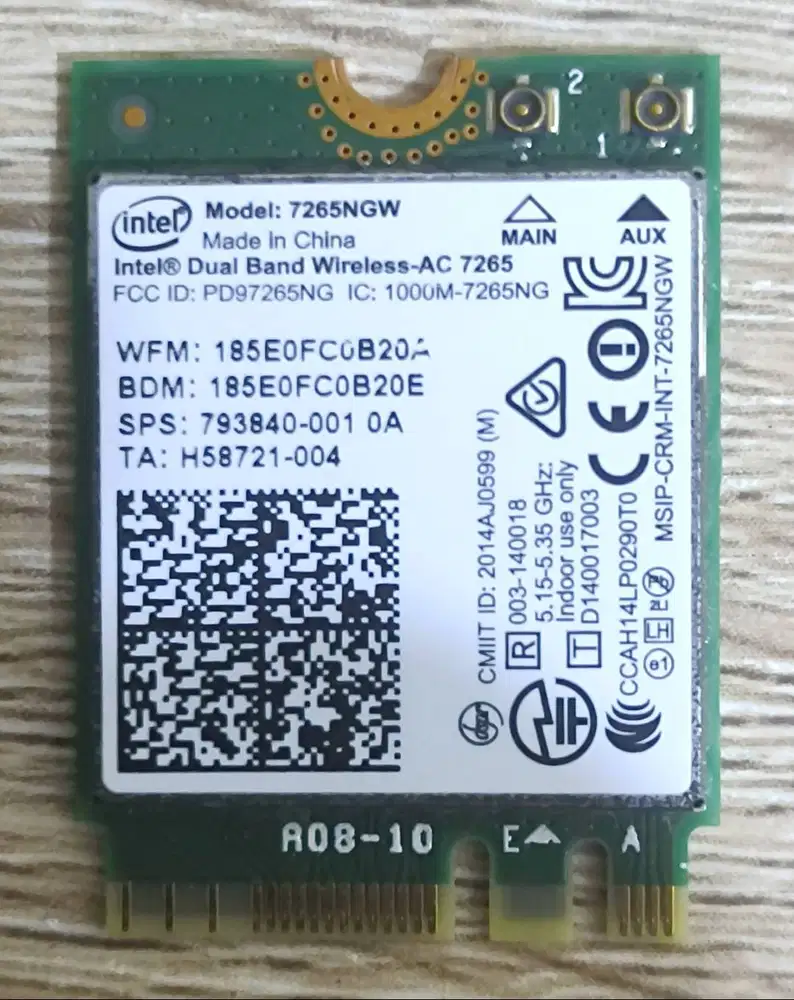 Wifi 5 AC Card Wireless Intel 7265 AC BT 4.2 NGFF M.2 2G 5G 7265NGW