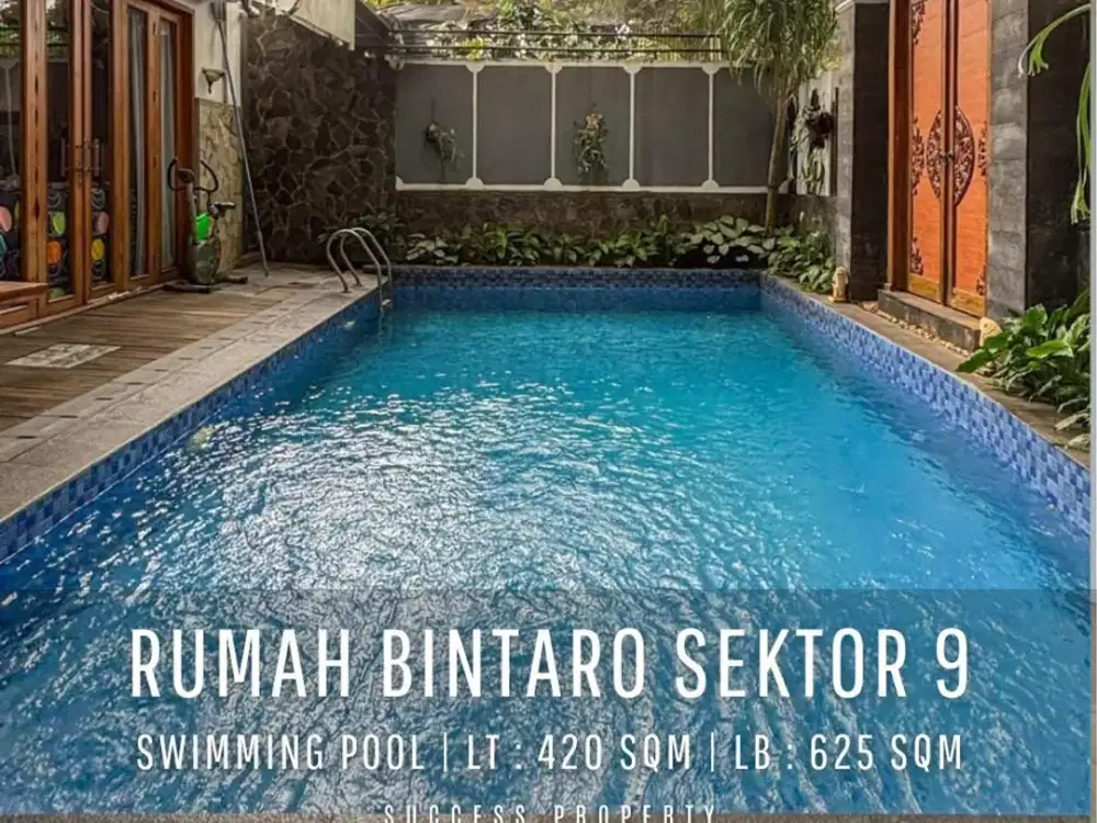 For Sell! Rumah Mewah Bintaro Sektor 9 dengan Konsep Split Level & Kolam Renang Pribadi Siap Huni