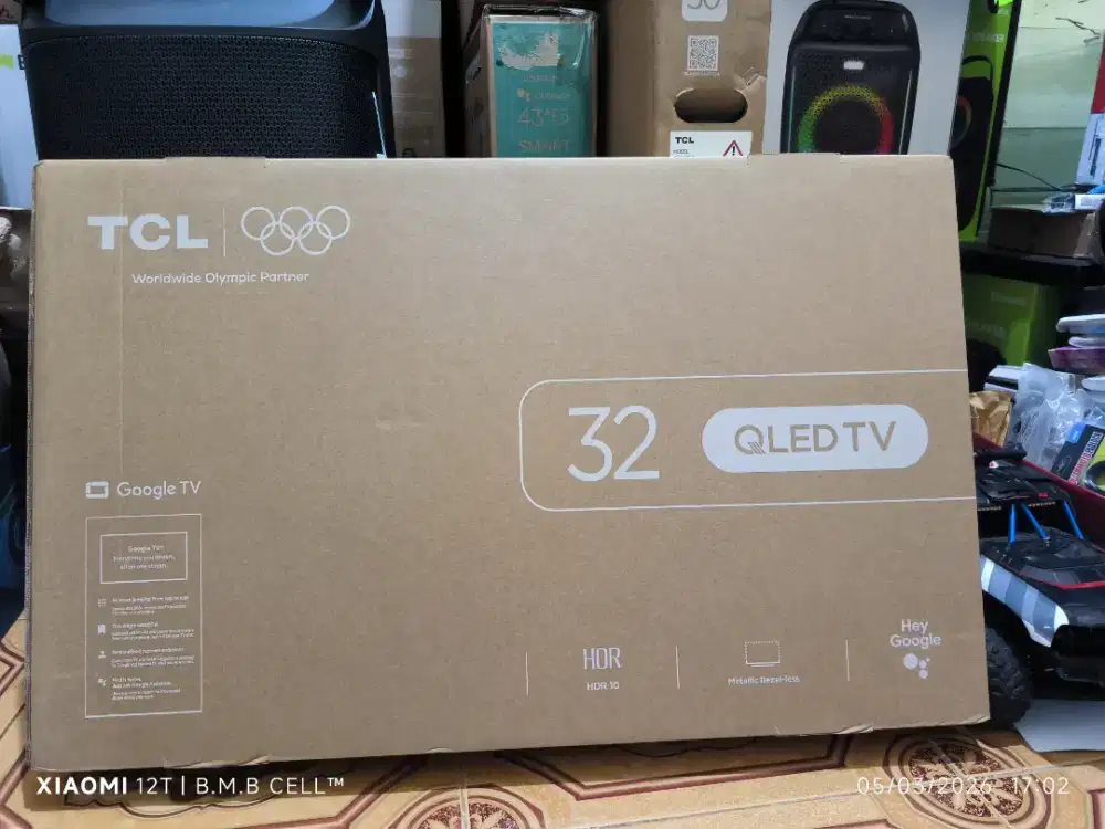 TCL QLED TV SMART GOOGLE FULL HD 32 INCHI. BARU. BISA KIRIM & BAYAR DI