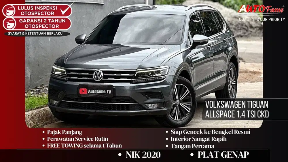 VW Tiguan Allspace 1.4 TSI CKD Pemk 2021 Indium Gray On Black NIK 2020