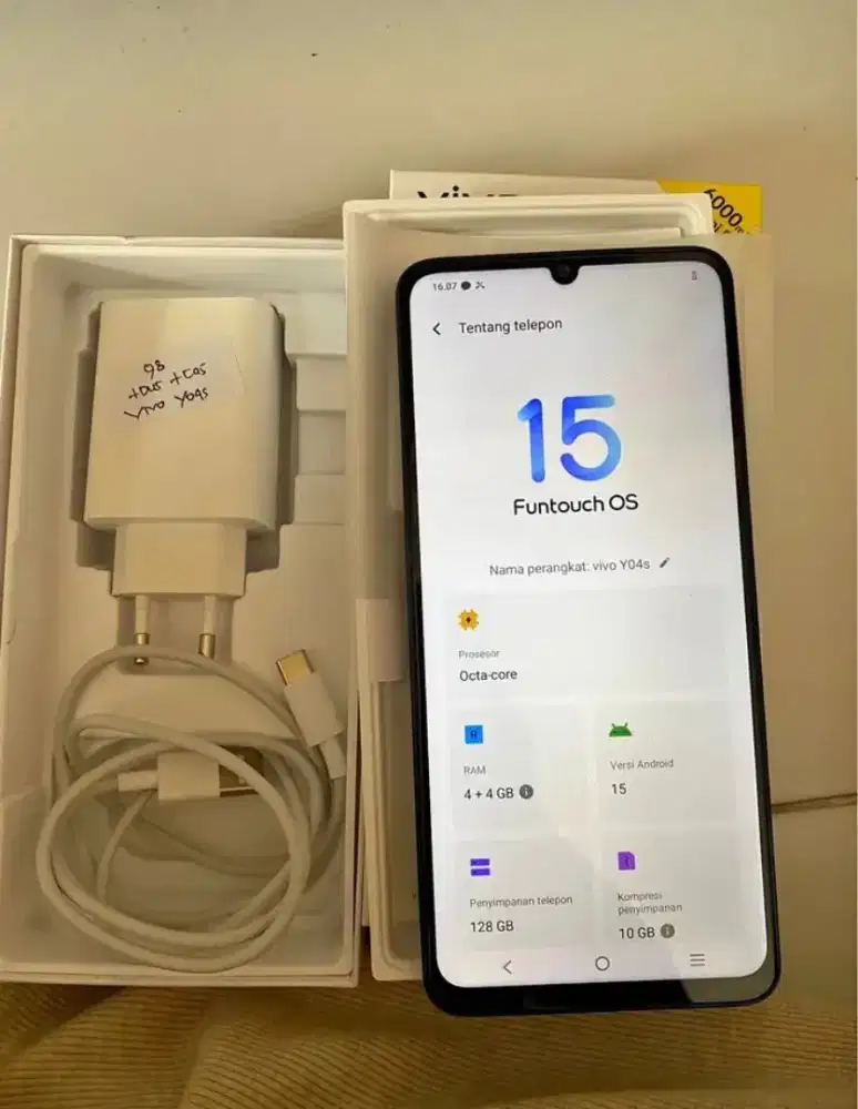 vivo Y04s ram 4+4gb /128gb
Batre 6000mah