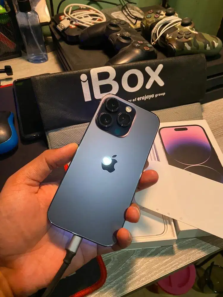 nego iphone 14 pro 128gb ibox deep purple bisa tuker tambah