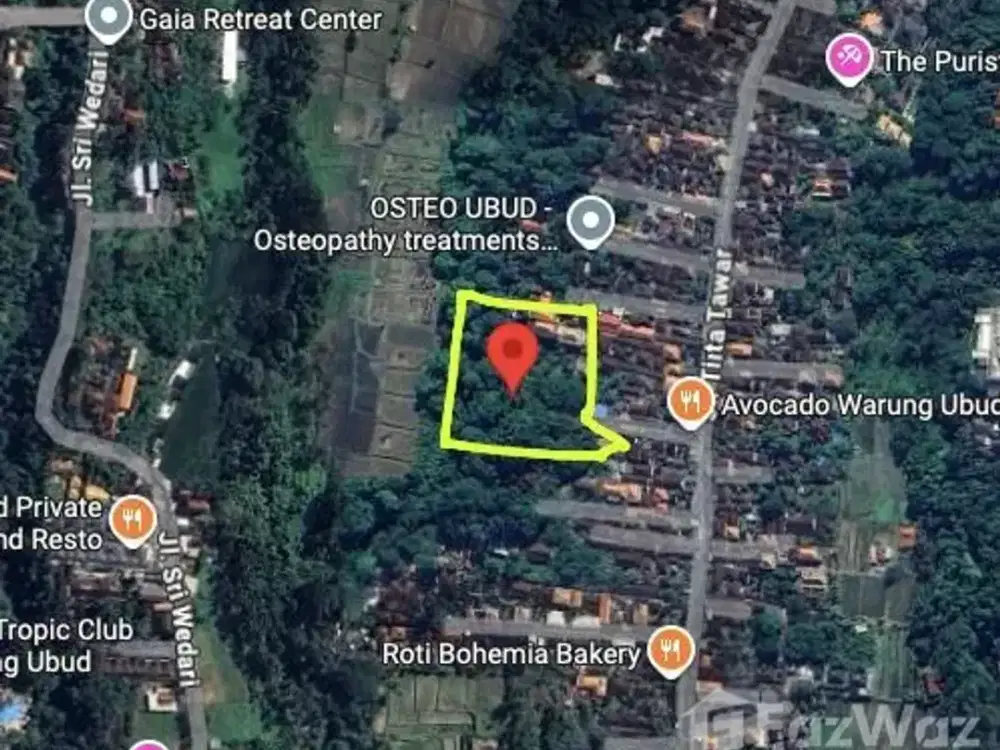 Land for sale in Ubud, Bali
