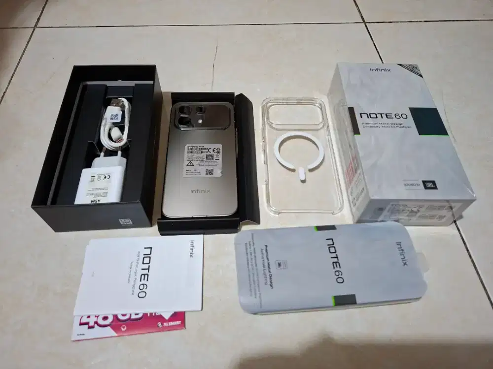 INFINIX NOTE 60 TITANIUM 8/256 GB FULLSET GARANSI RESMI INDONESIA