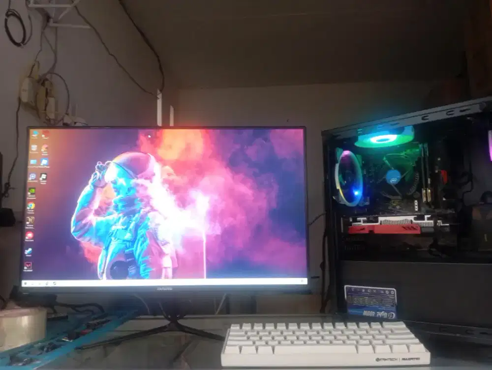 Komputer FULLSET i3-10400F + GTX 1650 (4 GB) + Monitor  24 inchi