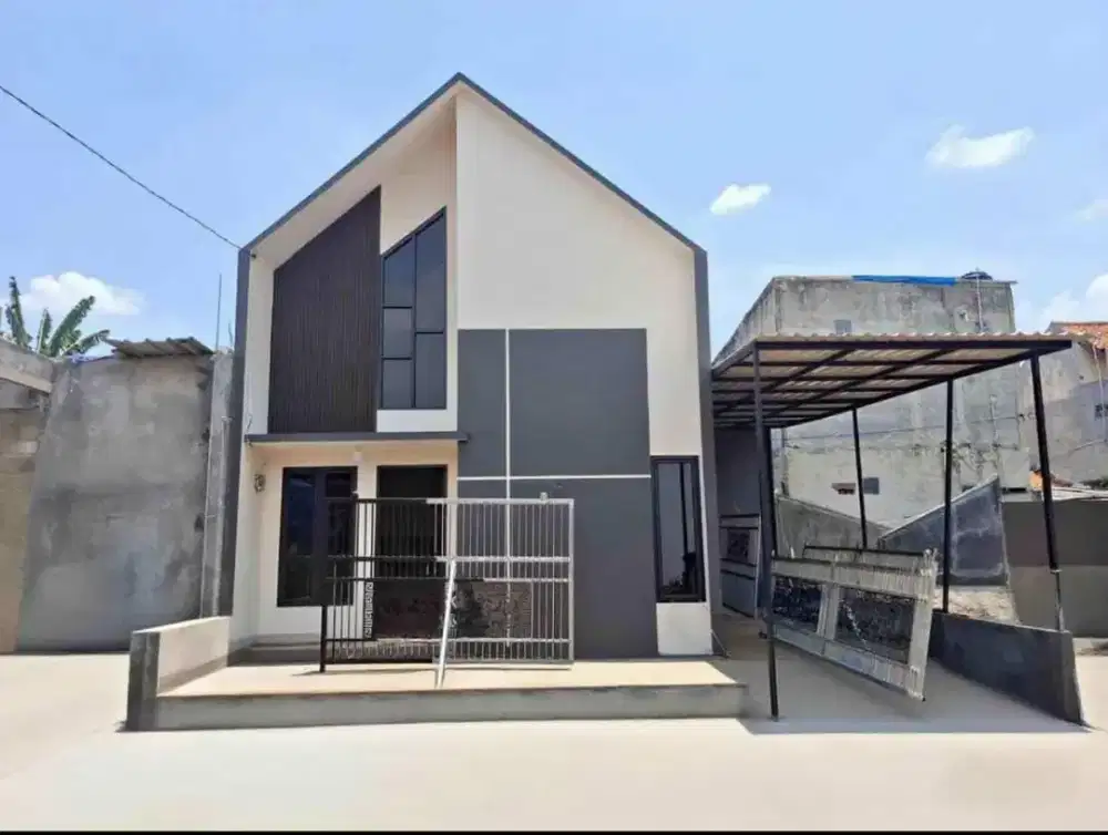 Rumah Scandinavian mewah mezanine 4 menit ke tol sawangan akses mobil
