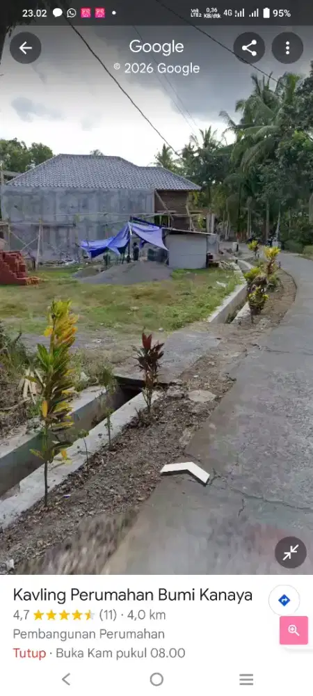 1 petak tanah kavling, shm, milik sendiri.