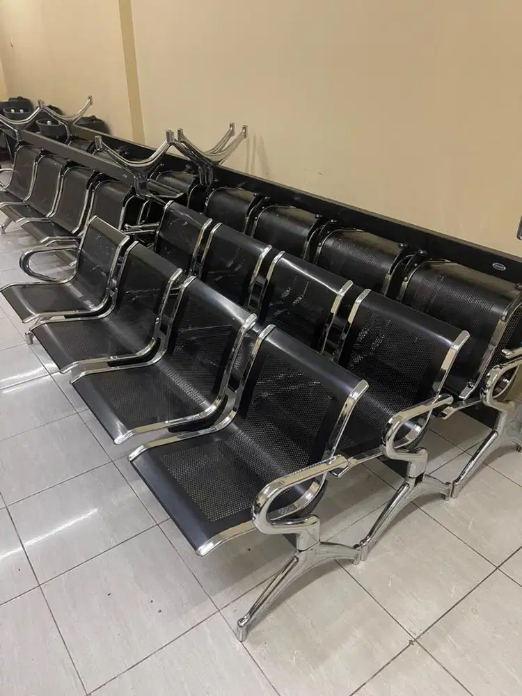 Kursi tunggu bandara bekas second mulus cafe bangku rumah sakit barber
