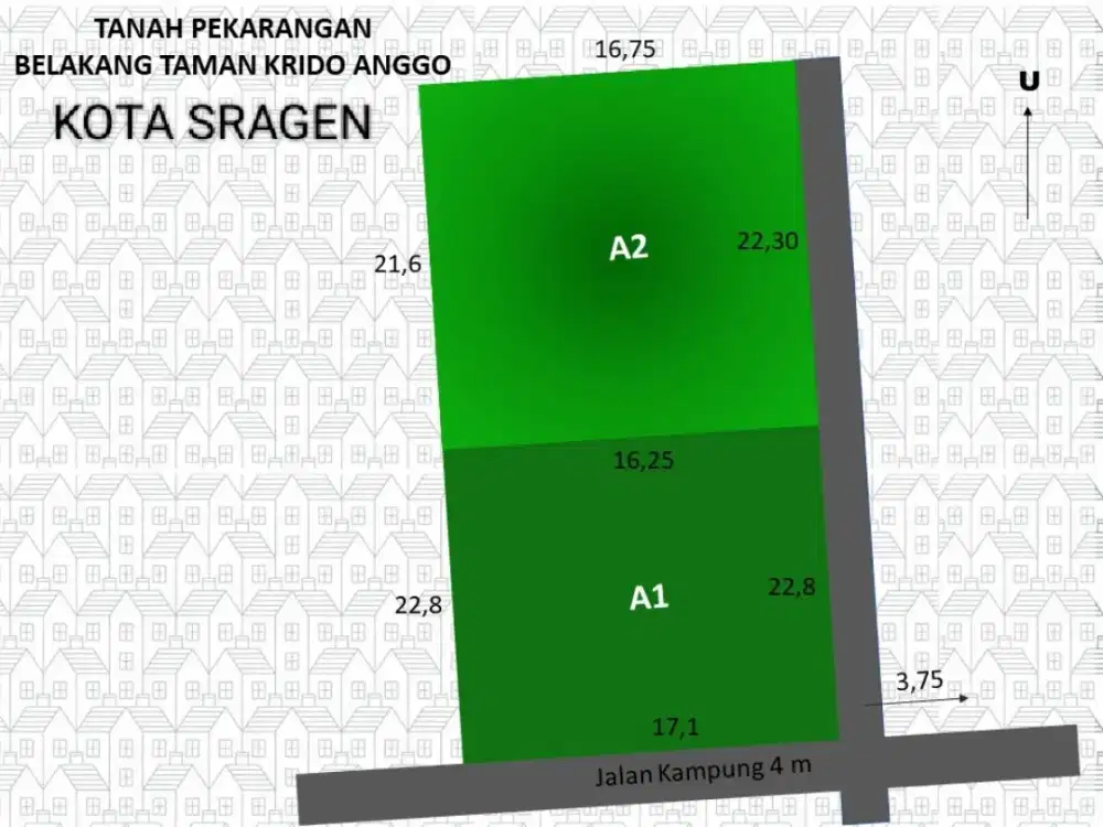 Pekarangan Sragen kota dekat Taman Kridoanggo