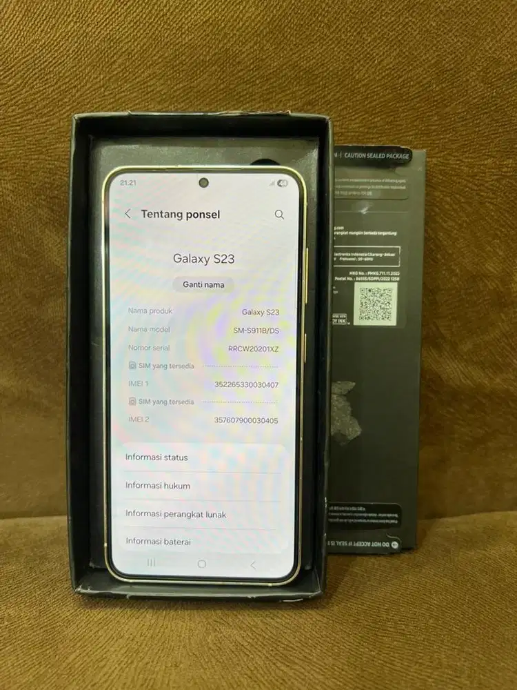 Samsung Galaxy S23 5G 128Gb Cream Fullset Mulus