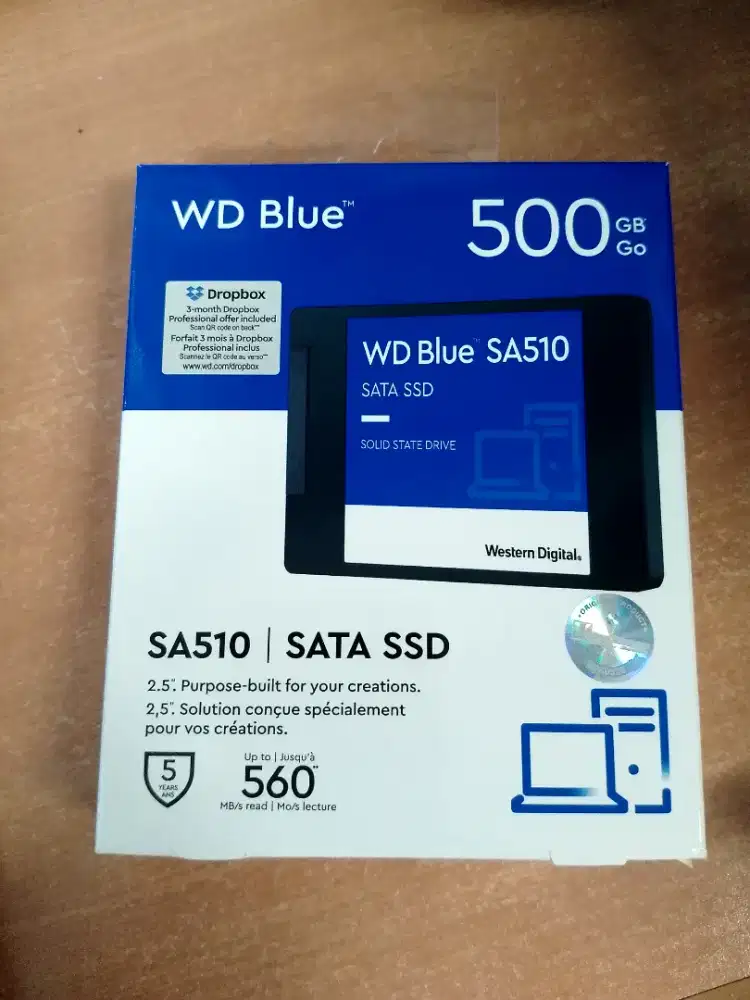 SSD 500gb WD blue baru