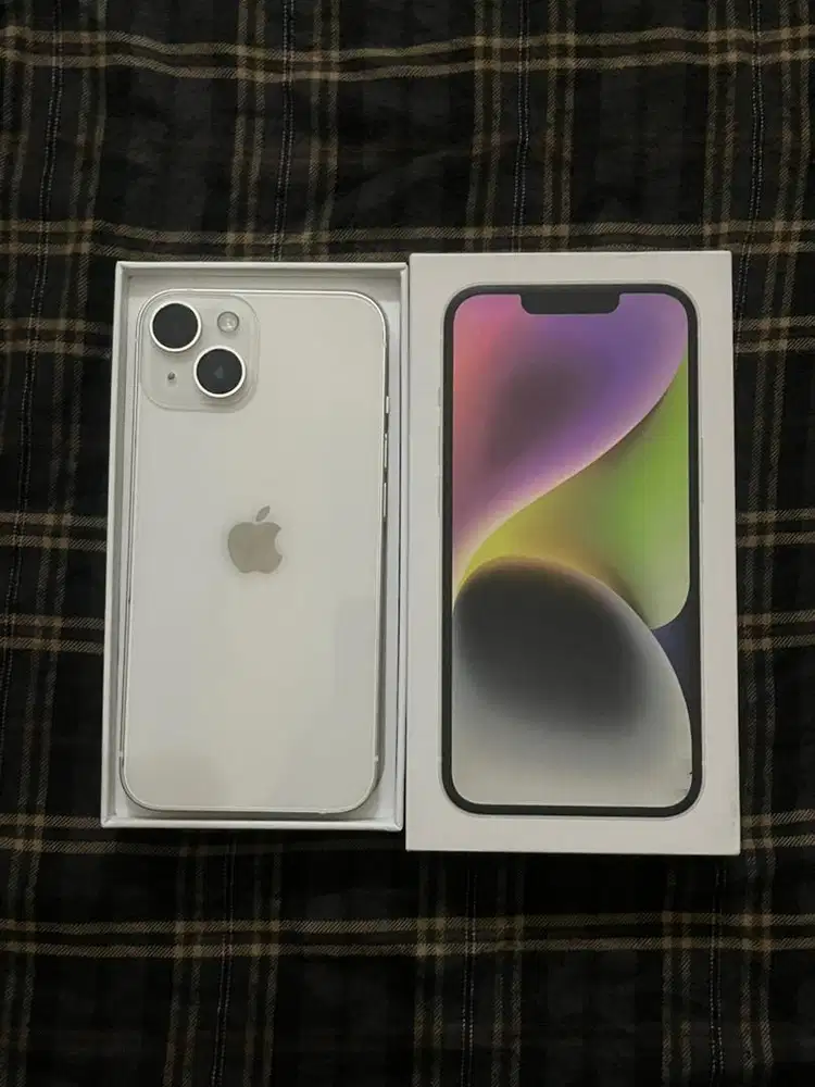 iphone 14 256gb warna starlight putih