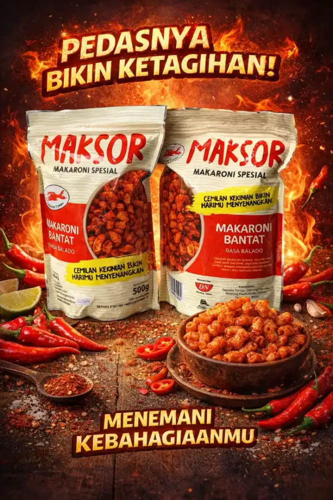 makaroni bantat rasa balado maksor kemasan jumbo
