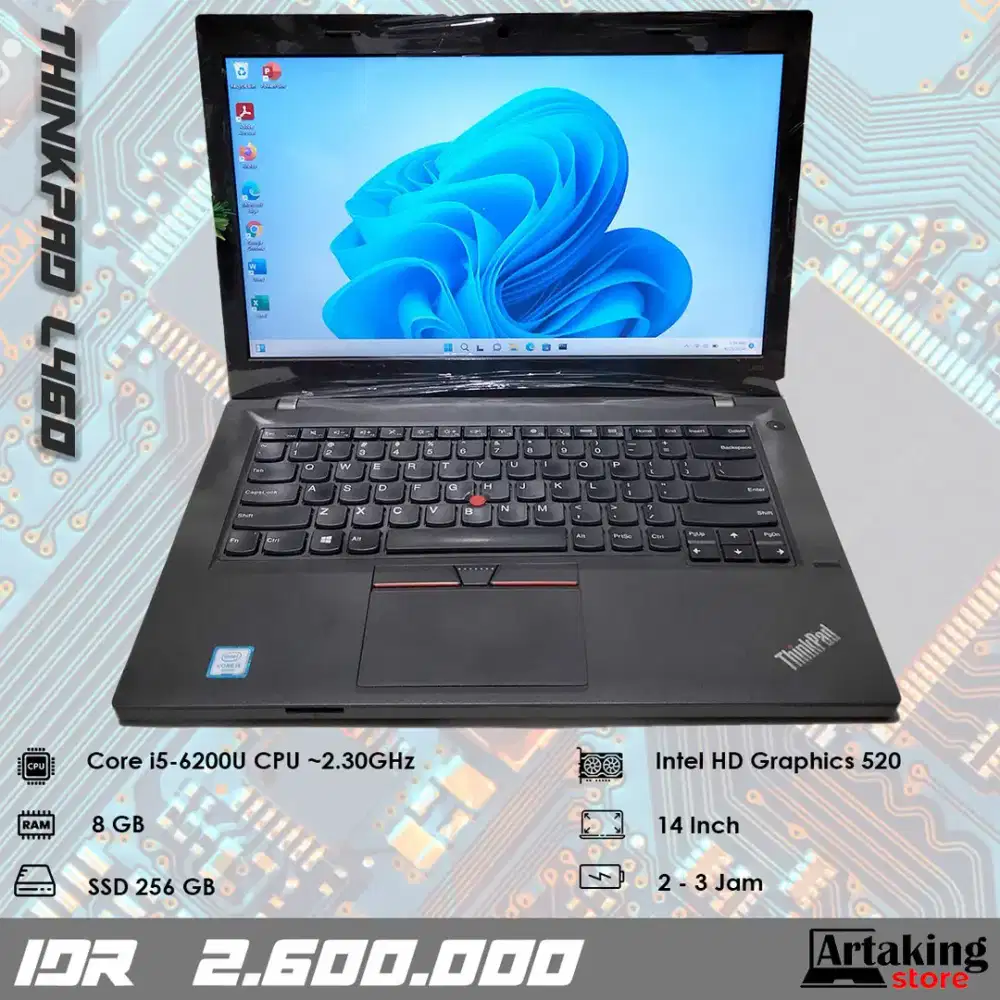 LAPTOP LENOVO THINKPAD CORE i5 RAM8GB SSD256GB | GAMING&DESAIN GRAFIS