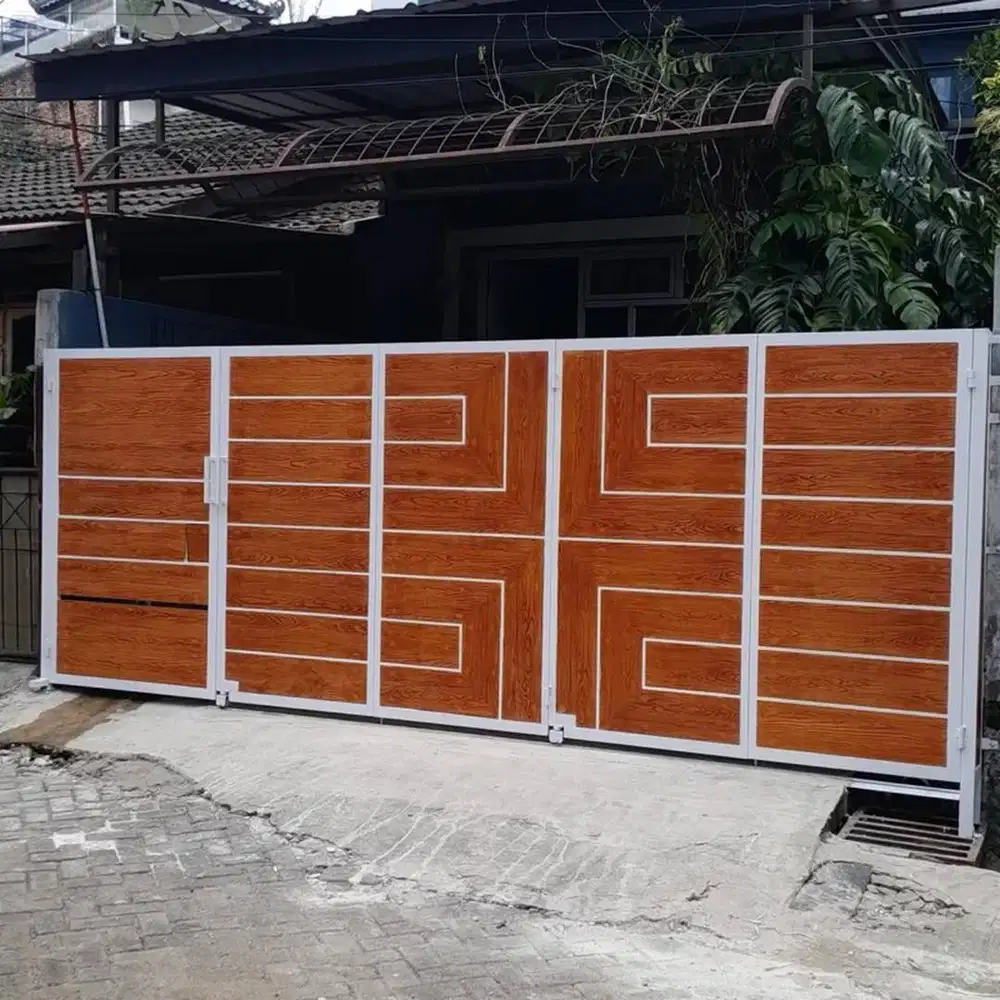 pagar lipat serat kayu awet tahan lama