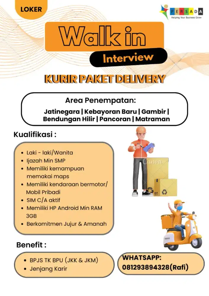 Dibutuhkan Segera Kurir