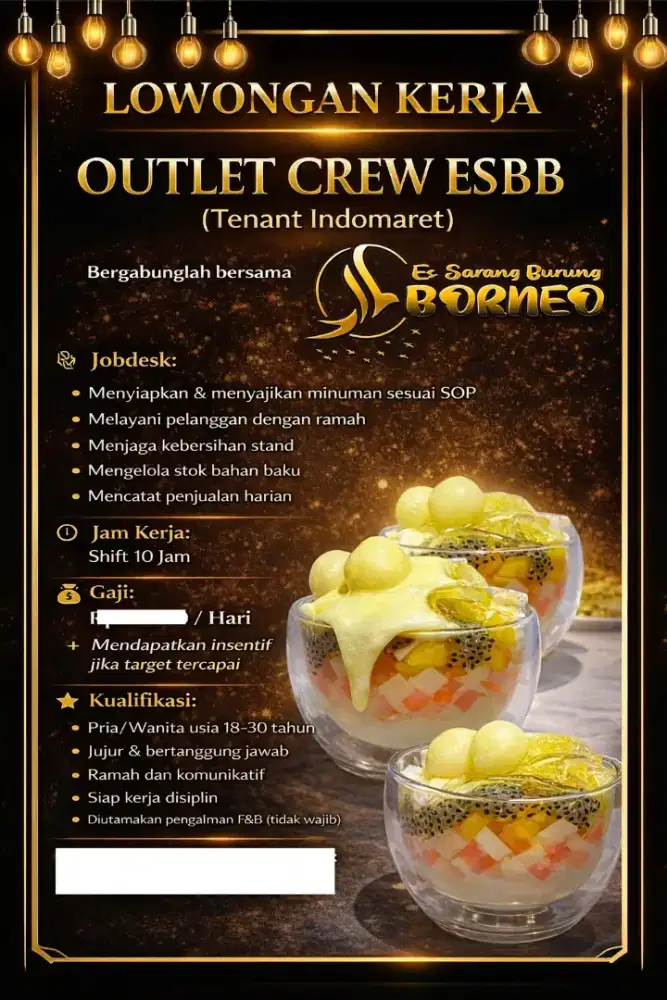 Lowongan kerja Crew Outlet Tenant IDM