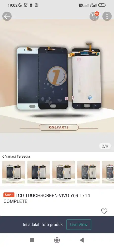 LCD TOUCHSCREEN VIVO Y69