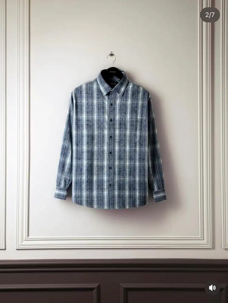 RUCAS Blue Washed Flannel Shirt