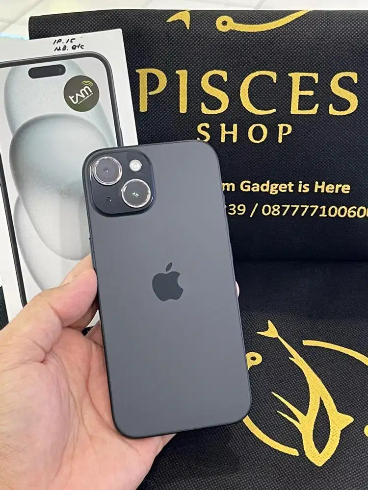 IPHONE 15 128GB IBOX BH100 MULUS FULSET BKN PRO