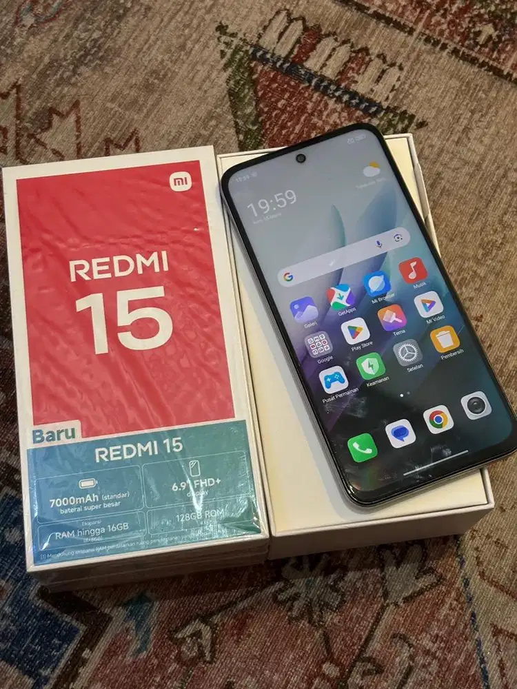 Xiaomi Redmi 15 Lengkap Pemakaian belum lama