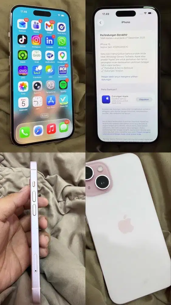 Iphone 15 pink second iBox