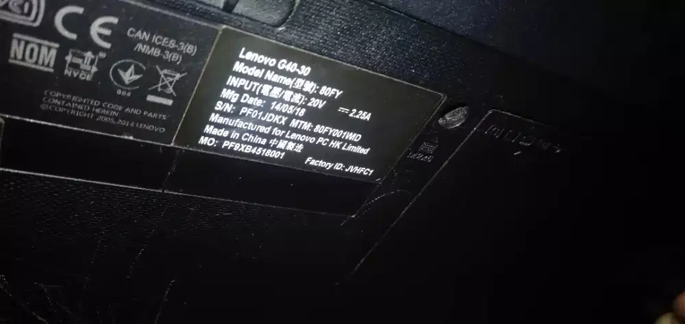 Jual laptop Lenovo 80fy windows 10