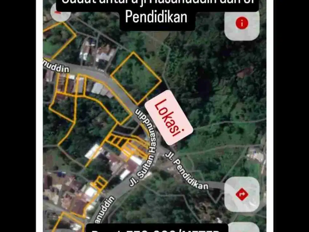 Turun Harga Tanah di Malino 3.201 Meter Tinggi Moncong Jalan Poros  Samping Hutan Pinus
Sudut antara jl Hasanuddin dan Jl Pendidikan 
Rp. 1.550 JT Permeter
