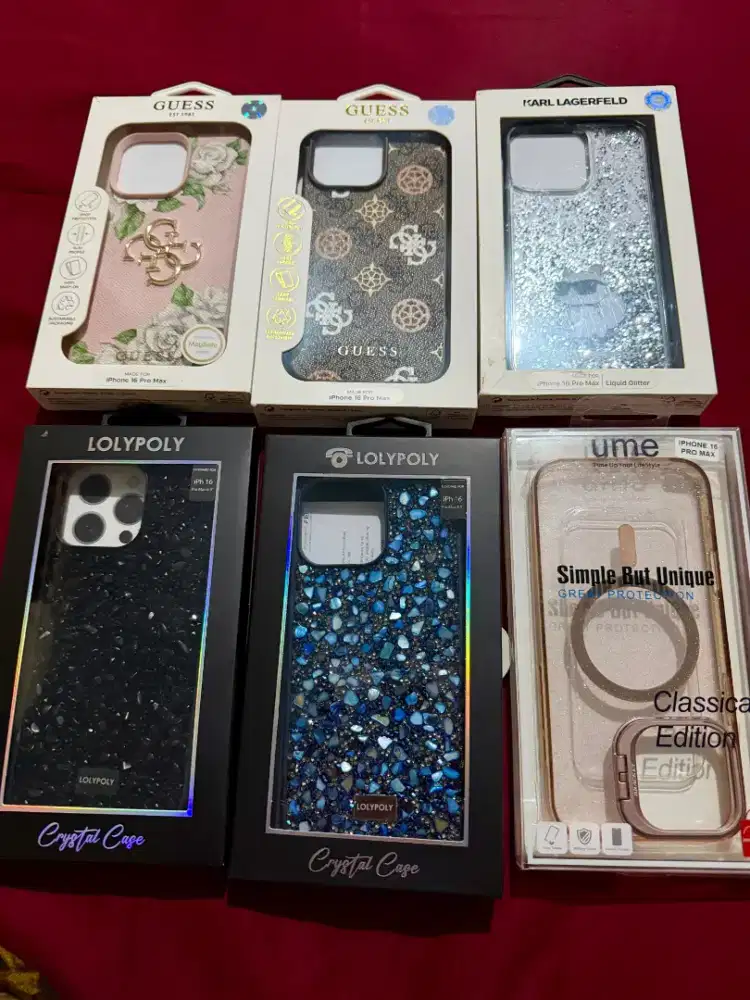 Case ori iphon* 16PM Gue*s,Karl dan Loly poll* (jual borongan)