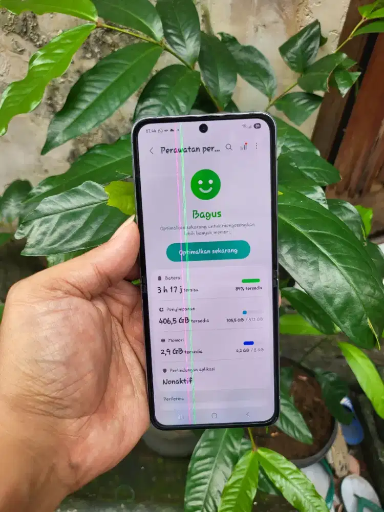 Samsung lipat z flip 4 Ram 8+8/512Gb kesing mulus layar minus garis