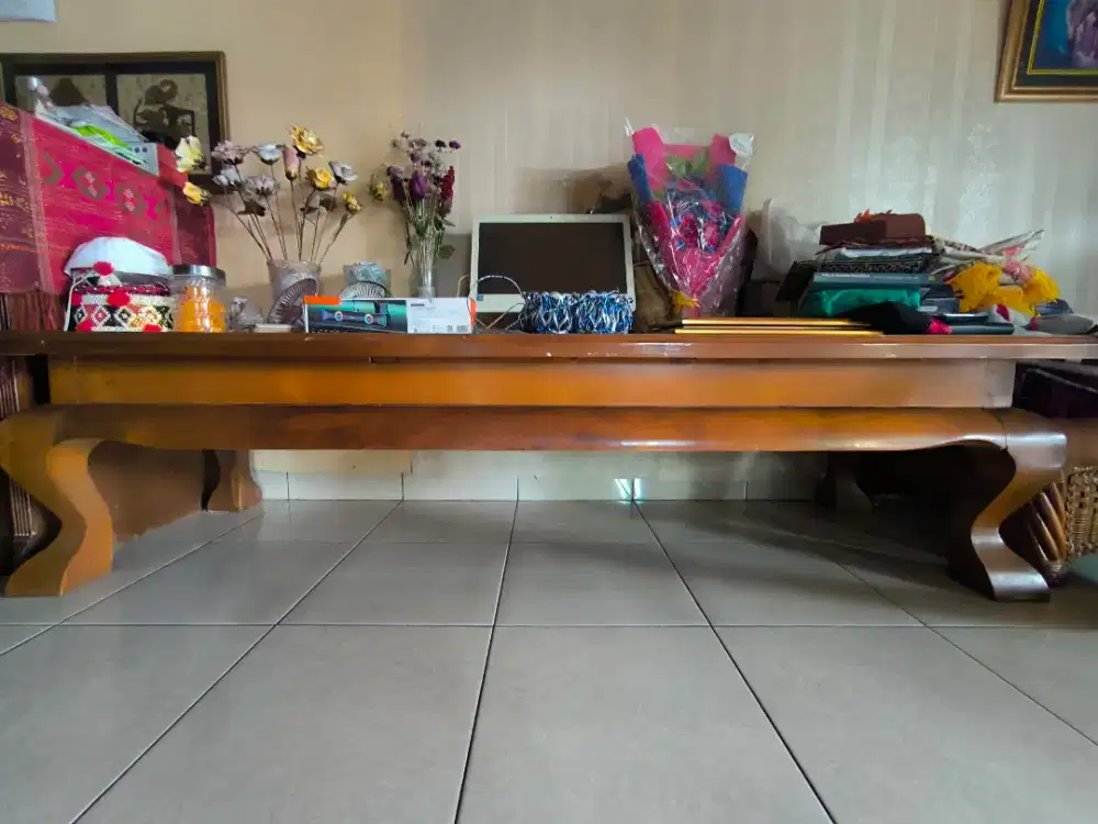 Meja panjang jati kuat