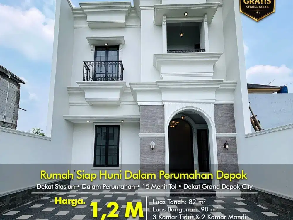 Rumah Mewah 3KT di Jatimulya Cilodong, Hanya Rp 1,2 M!