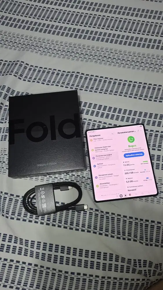 [BISA NEGO] SAMSUNG Z FOLD 4 256gb FULLSET Graygreen MULUSS