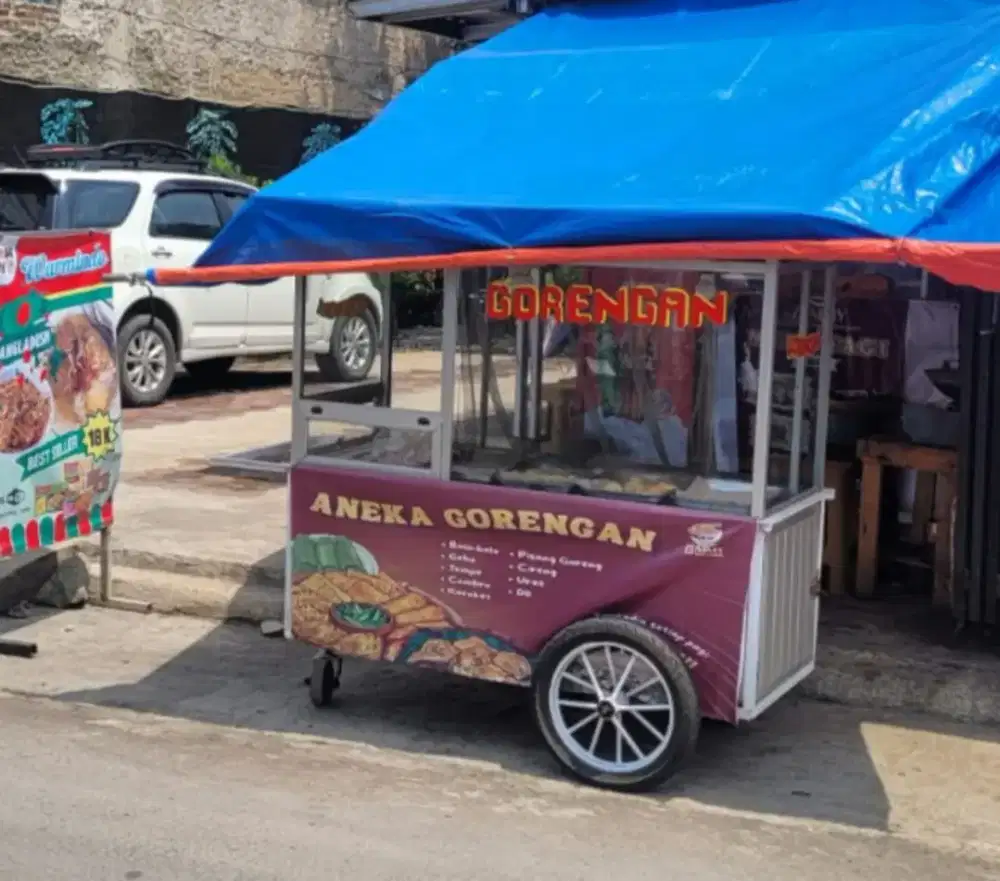 Gerobak + kompor semawar