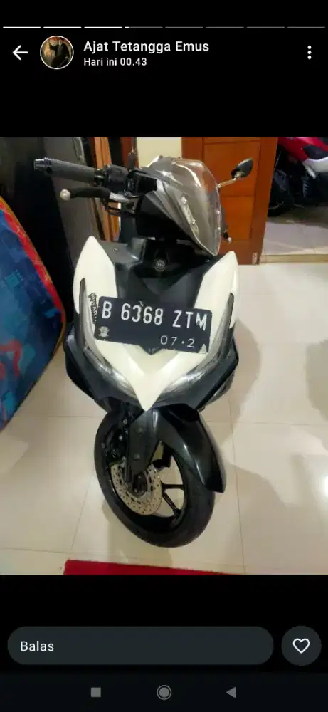 Yamaha Aerox Tahun 2022 ABS pajak hidup Panjang