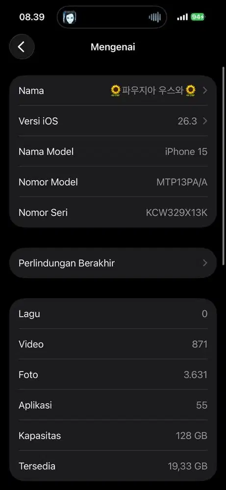 Ip 15 Pink 128gb Fullset  Ibox