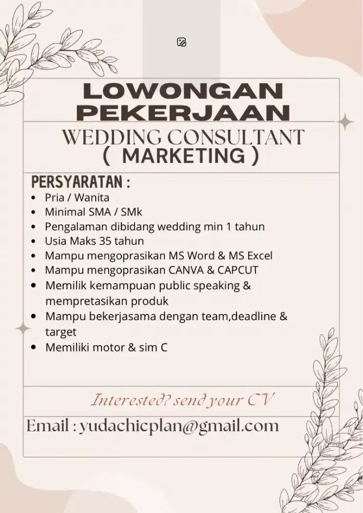 Admin Wedding Consultan