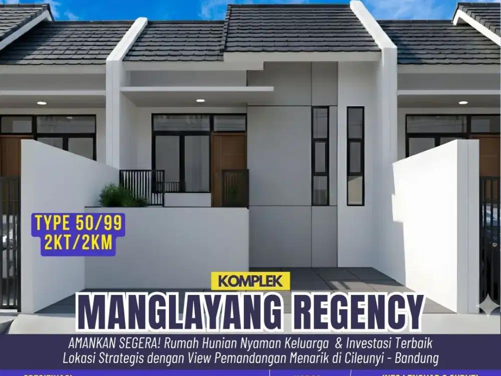 Rumah Baru di Komplek Manglayang Regency, Cinunuk, Cileunyi