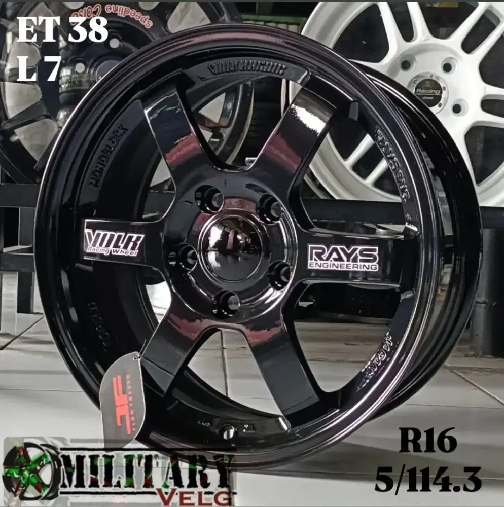 Rays TE37 OG R16 Blackglossy