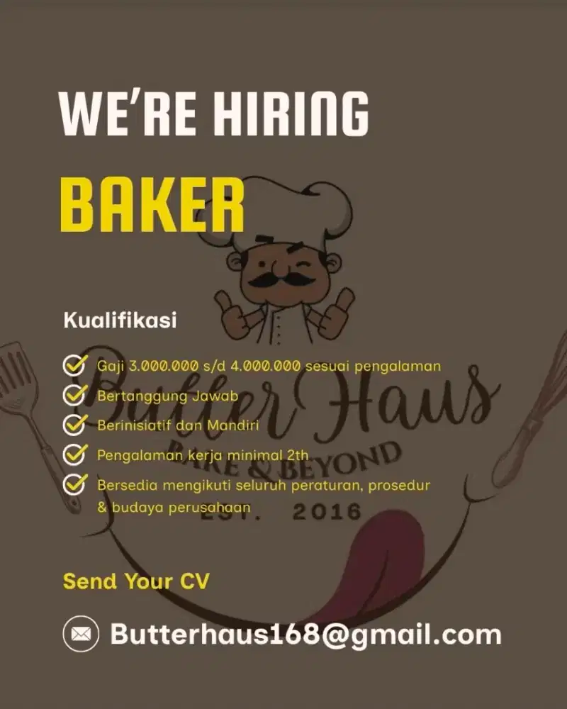 Mencari Baker, Spg Outlet, Kitchen