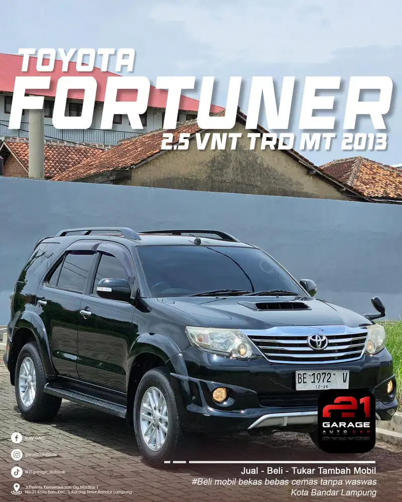 Toyota fortuner 2013 G Vnt diesel MANUAL istimewa jual cepet aja yuk