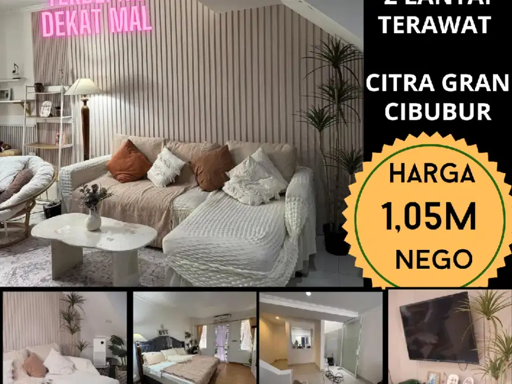 Rumah terawat siap huni estetik 2 lantai dijual murah di Citra Gran Cibubur