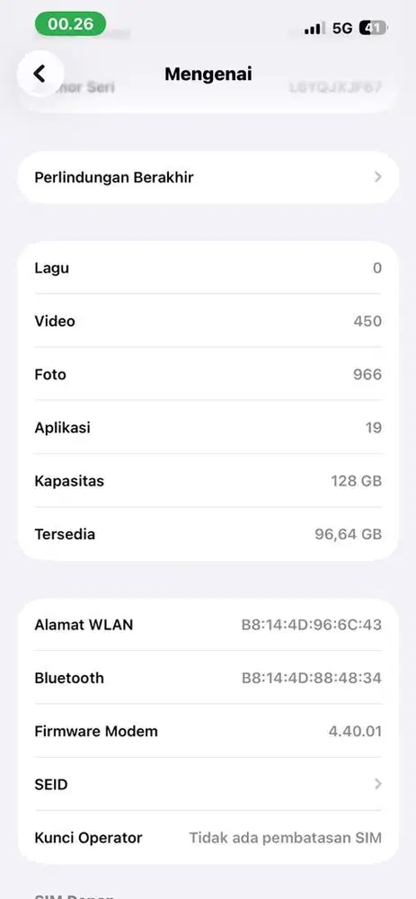 Tt bt iphone 14 fullset mulus like new 128gb inter all op