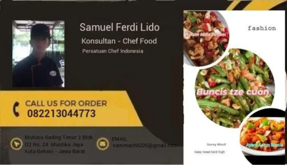 Koki mencari pekerjaan di Cafe,Resto,Catering atau rmh makan